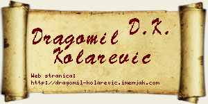 Dragomil Kolarević vizit kartica